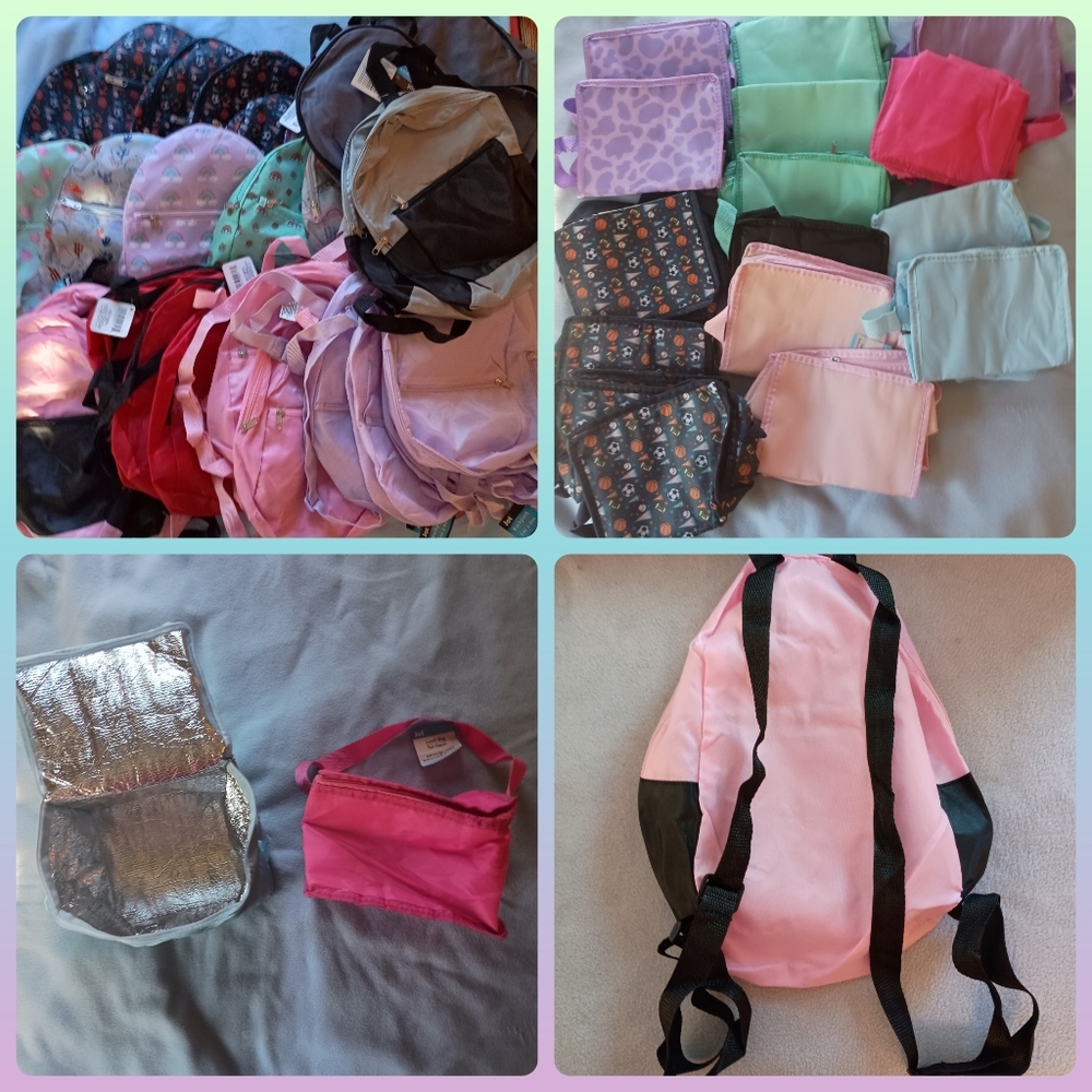 New 42 backpacks and 16 lunch bags